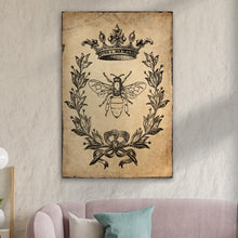Load image into Gallery viewer, Queen Bee Vintage Painting Canvas Wall Art