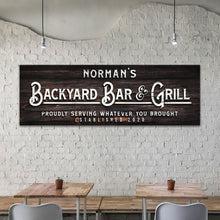 Load image into Gallery viewer, Backyard Bar And Grill Sign II