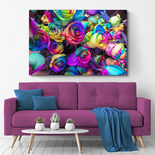 Load image into Gallery viewer, Rainbow Roses Canvas Wall Art