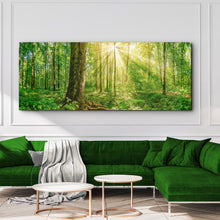Load image into Gallery viewer, Golden Rays Into The Forest Canvas Wall Art