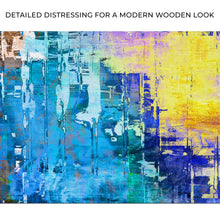 Load image into Gallery viewer, Blue Gold Abstract Painting Canvas Wall Art