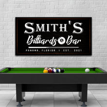 Load image into Gallery viewer, Billiards And Bar Sign