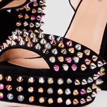 Load image into Gallery viewer, The Tampico Black Suede Leather Spike Platform Heel Women Sandal