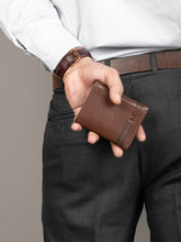 Load image into Gallery viewer, SleekCut Tri-Fold Wallet - Brown