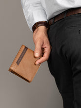 Load image into Gallery viewer, Stripe Brown Men's Wallet
