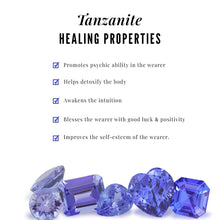 Load image into Gallery viewer, Baguette Cut Tanzanite and Diamond Half Eternity Stackable Ring