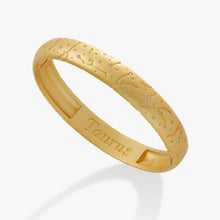 Load image into Gallery viewer, Taurus Zodiac Hinge Bangle
