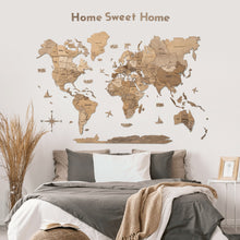 Load image into Gallery viewer, Wooden Map Quote Sign - Terra