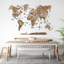 Load image into Gallery viewer, 3D Wooden World Map Terra (for US only)