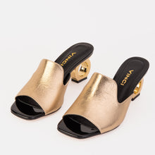 Load image into Gallery viewer, The Tory Gold Leather Women Sandal