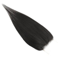Load image into Gallery viewer, Yaki Straight 4x4 Transparent Lace Human Hair Closure