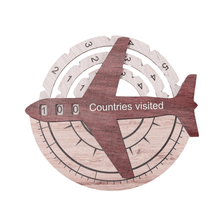 Load image into Gallery viewer, Travel Tracker 3D Wooden World Map – Cappuccino