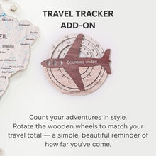 Load image into Gallery viewer, Travel Tracker 3D Wooden World Map – Cappuccino