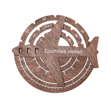 Load image into Gallery viewer, Travel Tracker 3D Wooden World Map – Dark Walnut 