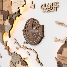 Load image into Gallery viewer, Travel Tracker 3D Wooden World Map – Dark Walnut 