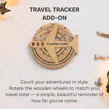 Load image into Gallery viewer, Travel Tracker 3D Wooden World Map – Gold