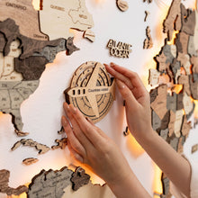 Load image into Gallery viewer, Travel Tracker 3D Wooden World Map