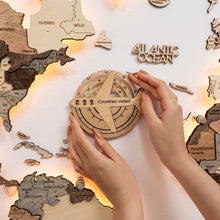 Load image into Gallery viewer, Travel Tracker 3D Wooden World Map – Gold