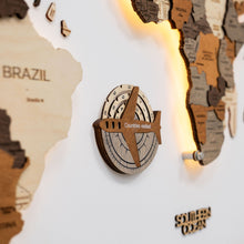 Load image into Gallery viewer, Travel Tracker 3D Wooden World Map – Multicolor