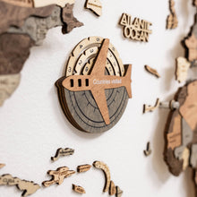Load image into Gallery viewer, Travel Tracker 3D Wooden World Map – Smokey