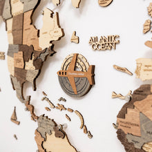 Load image into Gallery viewer, Travel Tracker 3D Wooden World Map – Smokey