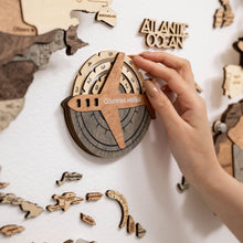 Load image into Gallery viewer, Travel Tracker 3D Wooden World Map – Smokey