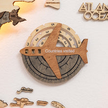 Load image into Gallery viewer, Travel Tracker 3D Wooden World Map – Smokey