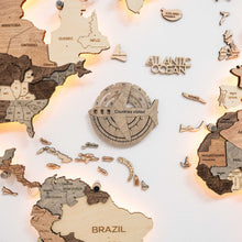 Load image into Gallery viewer, Travel Tracker 3D Wooden World Map