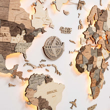 Load image into Gallery viewer, Travel Tracker 3D Wooden World Map – Terra
