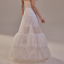 Load image into Gallery viewer, Trumpet Petticoat Skirt  with  Waist Corsage and 3 Hoops , Bridal Crinoline Slip