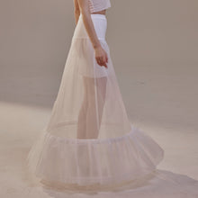 Load image into Gallery viewer, Trumpet Petticoat Skirt  with  Waist Corsage  , Bridal Crinoline Slip