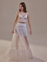Load image into Gallery viewer, Trumpet Petticoat Skirt  with  Waist Corsage  , Bridal Crinoline Slip
