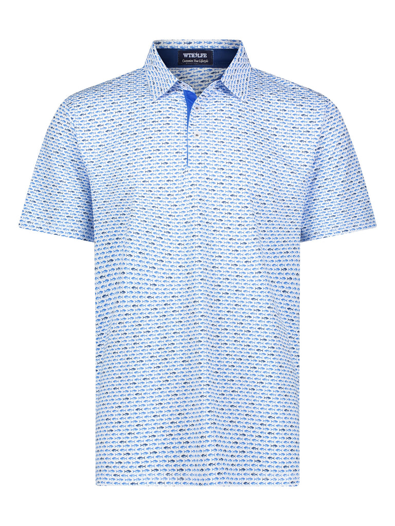 Tuna Performance Polo Light Blue Navy