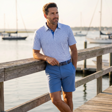 Load image into Gallery viewer, Tuna Performance Polo Light Blue Navy