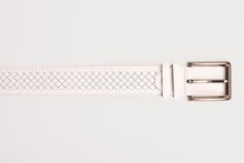 Load image into Gallery viewer, The Layla White Woven Leather Belt