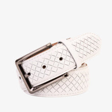 Load image into Gallery viewer, The Layla White Woven Leather Belt