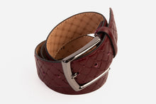 Load image into Gallery viewer, The Turan Burgundy Woven Leather Belt