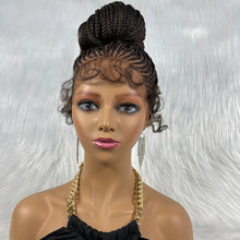 Load image into Gallery viewer, 30" Braided Lace Front Wig for Black Women | African Braids with Baby Hair | Synthetic Glueless Mat Wig