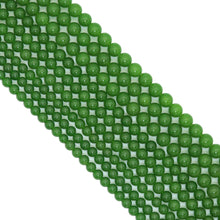 Load image into Gallery viewer, Green Jade Round Smooth Beads, Sku#U1199