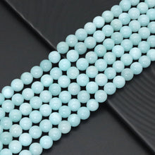 Load image into Gallery viewer, Blue Jade Round Smooth Beads, Sku#U1855