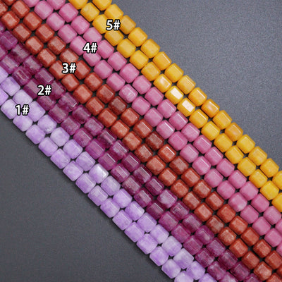 Natural Box-cut Cube 8x10mm jade Beads, 16inch full strands, sku#U2363
