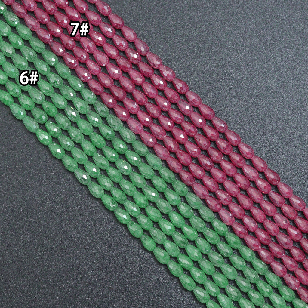 13 Colors Teardrop Shape Cubic Zirconia Beads, 4X6mm Rice Shape CZ beads, sku#U2364
