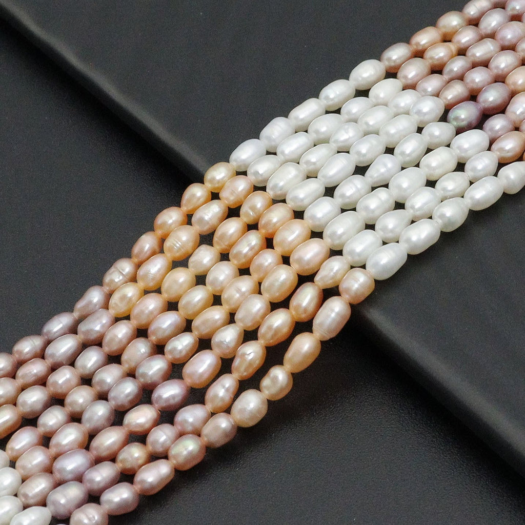 Multicolor Natural Freshwater Rice Shape pearls, 16inch full strand, sku#U2366