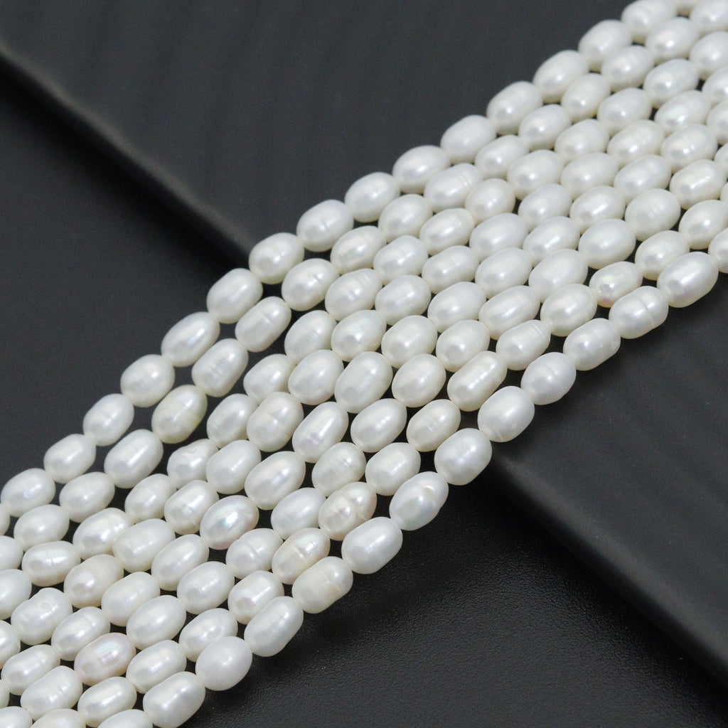 Natural White Freshwater Pearl Rice Shape Pearl, 4-5mm size, 16inch strand, sku#U2369