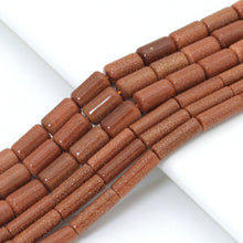 Load image into Gallery viewer, Natural Goldstone 4mm/6mm Tube beads, Goldstone beads, 16inch full strand, sku#U2379