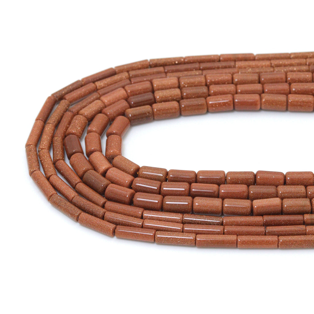 Natural Goldstone 4mm/6mm Tube beads, Goldstone beads, 16inch full strand, sku#U2379