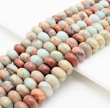 Load image into Gallery viewer, Quality Natural Serpentine Rondelle Smooth Beads, Sku#U313C