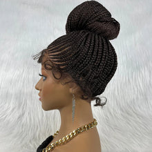 Load image into Gallery viewer, 30" Braided Lace Front Wig for Black Women | African Braids with Baby Hair | Synthetic Glueless Mat Wig