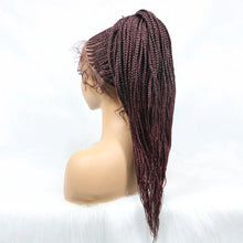 Load image into Gallery viewer, 30" Braided Lace Front Wig for Black Women | African Braids with Baby Hair | Synthetic Glueless Mat Wig