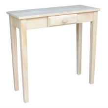 Load image into Gallery viewer, Unfinished Wood Writing Desk Laptop Tablet Sofa Table Entryway Bedroom